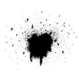 Fototapeta Młodzieżowe - Abstract grungy graffiti black spray paint brush .