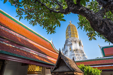 The temple's prang at Wat Phra Si Rattana Mahathat also colloquially referred to as Wat Yai is a Buddhist temple It is a major tourist is Public places in Phitsanulok,Thailand.