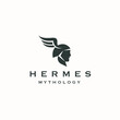 Hermes Olympian ancient Greek god logo icon design template flat vector