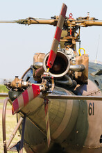 Alouette III Helicopter Tail Rotor Close-up Abstract