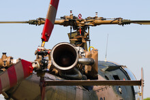 Alouette III Helicopter Engine Exhaust And Rotors Abstract