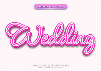 Poster - Wedding text style editable effect