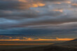 steppe sunset mountains village sunlight rain clouds