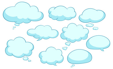 Wall Mural - Speech bubble templates on white background