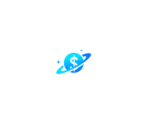 Planet Money Logo Design vector Template