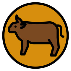 Sticker - meat line icon