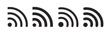 Wireless And Wifi Icon. Wi-fi Signal Symbol. Internet Connection.