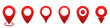 Set of location pin icon, GPS location symbol, Map marker symbol, vector illustration	
