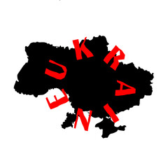 Poster - Stalized Ukrainian map. print