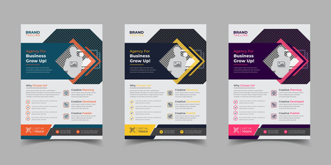 Sticker - Modern and corporate business flyer template vector design, business poster layout, corporate banners, poster and leaflets design