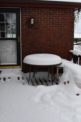 Poster - Snow on the Deck of a House