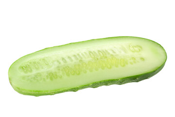 Wall Mural - cucumber vegetable closeup on white