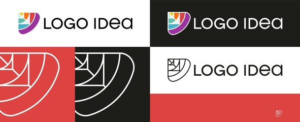 Wall Mural - Idea Logo Template Design Vector. idea logotype line vector.