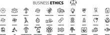Business Ethics Icon Set, Vector Illustration