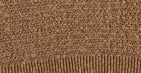 Wall Mural - Brown vermillion knitted background with copy space