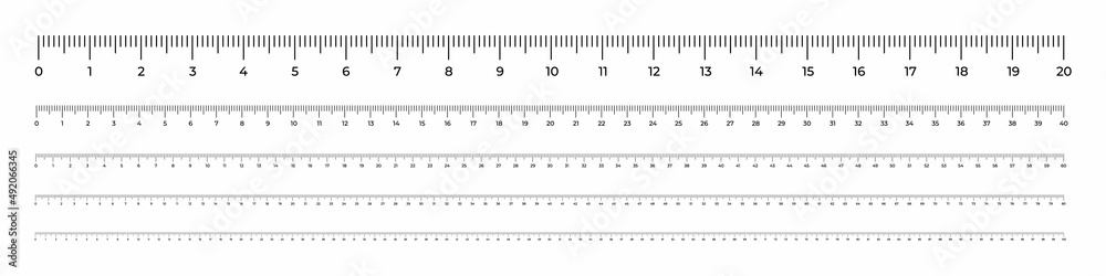 80 Meter Ruler เวกเตอร์ Stock Vector illustration ruler scales 20, 40, 60, 80, 100 cm ...