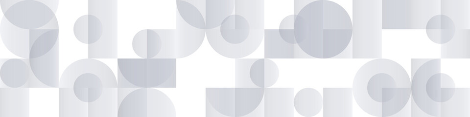 Wall Mural - trendy vector abstract geometric background with circles in scandinavian retro style, seamless cover