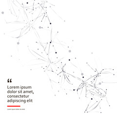 Aufkleber - Line art illustration on white backdrop. Vector illustration design. Graphic modern pattern. Modern vector design element. Business technology