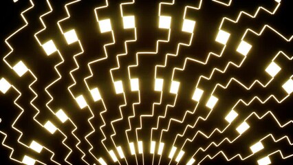 Wall Mural - Flickering Zigzag VJ Light Background