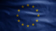© REC Stock Footage - European Union flag waving on wind. Close up of Europe banner blowing soft silk.