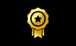 Golden badge Icon in trendy flat style,Award symbol icon vector
