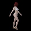 © svetjekolem - figure of a young beautiful woman poses 3D illustration