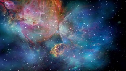 Wall Mural - Space Planets and Galaxy Animation 4K
