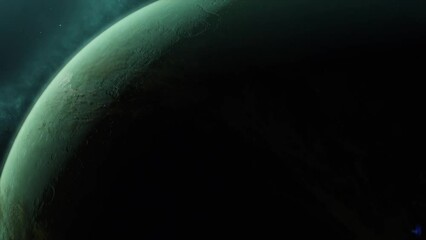 Wall Mural - Orbit Around an Alien World – 4K 3D Space Animation