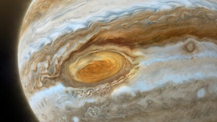 Wall Mural - Planet Jupiter Space and Galaxy Animation 4K