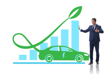 Wall Mural - Growth of electric car usage concept