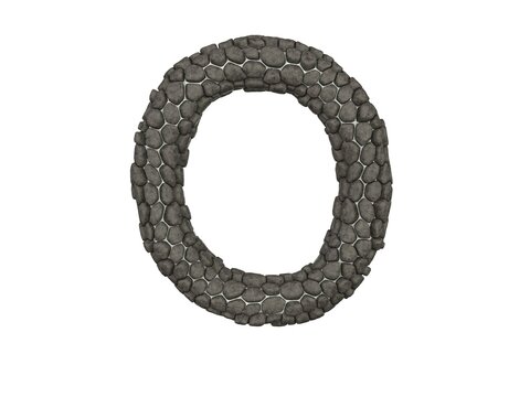 Stone Wall Themed Font  Letter O