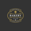 © free - Vintage Retro Badge for Bakery Logos. Good for Bakehouse and Cafe Typography Elements and Silhouettes
