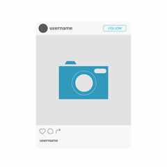 Poster - Social media mobile app page template. Minimal design. Vector.