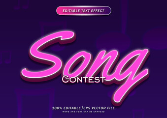 Poster - Song contest text style editable effect