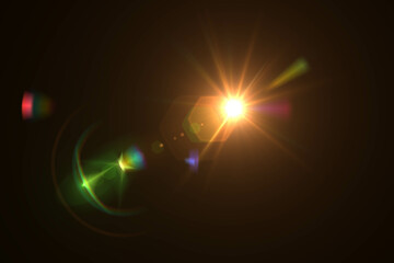 Wall Mural - Digital lens Flare , lens flare, light leaks , Abstract overlays background.