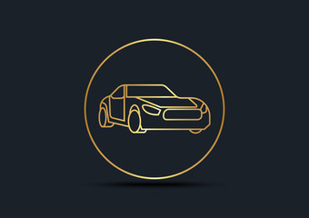 Wall Mural - Abstract background of Car,Gold color,vector illustrations