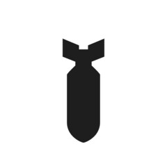 Wall Mural - military air bomb icon. war and weapon symbol