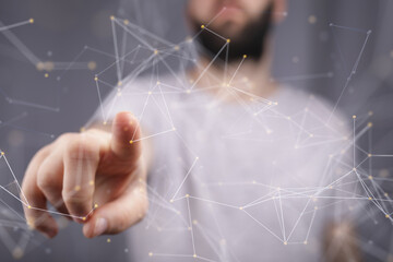 sphere network structure - abstract design connection design