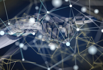 Aufkleber - gear Technology background. Big data concept