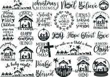 30 Christian Christmas, Nativity, Christmas, Nativity Scene, Jesus, Christian, Christmas Bundle, Religious