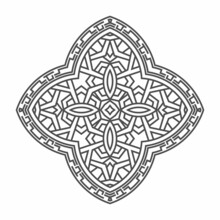 Flower Mandala. Vintage Decorative Elements. Oriental Pattern, Vector Illustration. Islam, Arabic, Indian, Moroccan,spain, Turkish, Pakistan, Chinese, Mystic, Ottoman Motifs.
