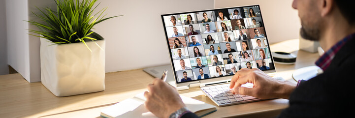 Aufkleber - Online Video Conference Webinar