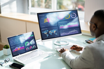 Poster - African American Business Data Analyst Man
