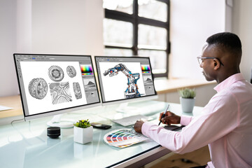 Aufkleber - Graphic Designer Artist Working