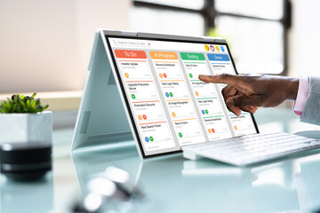 Poster - Kanban Project Management Software On Laptop