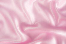 Smooth Elegant Pink Silk Or Satin Texture Can Use As Abstract Background.
