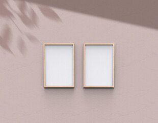 Poster - frame background using 3D rendering and geometry. Framed background mock-up for poster design or exhibition of artwork. 3d rendering illustration.