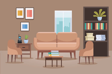 Wall Mural - elegant office livingroom