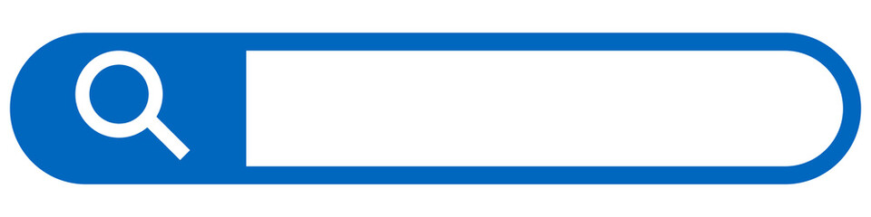 Aufkleber - Blue search box for Internet search.