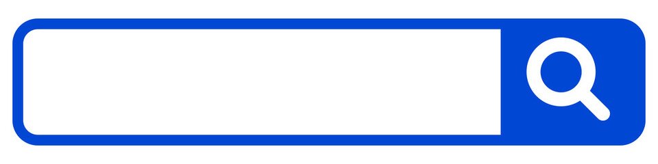 Aufkleber - Blue search box with rounded corners.